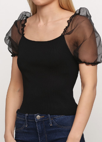 Черная демисезонная блуза Luc-Ce