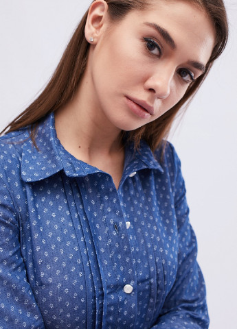 Синяя демисезонная блуза Carica