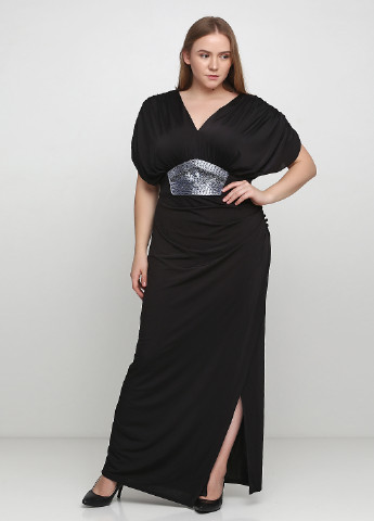 Черное вечернее платье в греческом стиле Issa London однотонное