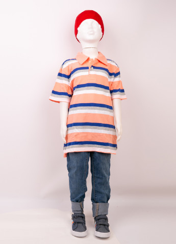Цветная детская футболка-поло для мальчика The Children's Place в полоску
