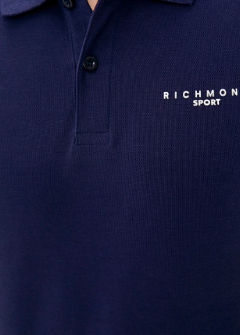 Синяя футболка-поло для мужчин Richmond однотонная