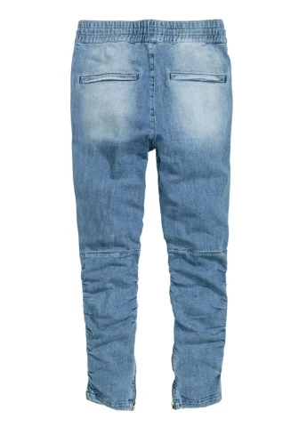 Голубые джинсовые демисезонные джоггеры брюки H&M