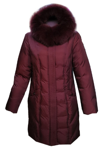 Вишневый зимний Пуховик City Classic