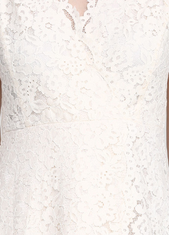 Молочна весільна сукня довга H&M однотонна