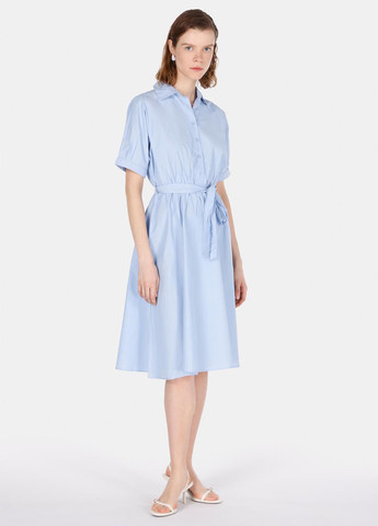 Блакитна кежуал сукня сукня-сорочка Colin's однотонна