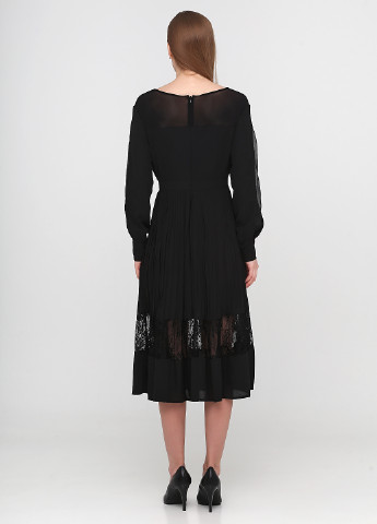 Черное кэжуал платье плиссированное Vero Moda однотонное