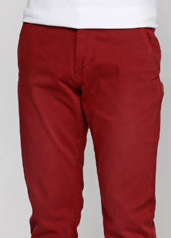 Бордовые кэжуал демисезонные прямые брюки Pepe Jeans