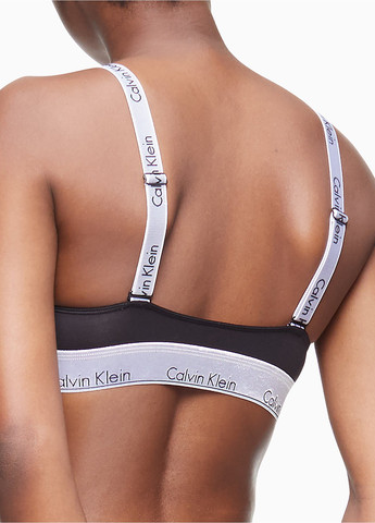 Чёрный триэнджел бюстгальтер Calvin Klein без косточек хлопок