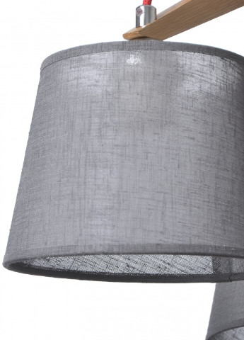Потолочная деревянная люстра на 3 лампы с абажурами BKL-577S/3 E27 Grey Brille (253887598)
