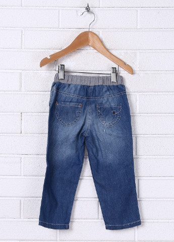 Голубые демисезонные прямые джинсы Gaialuna
