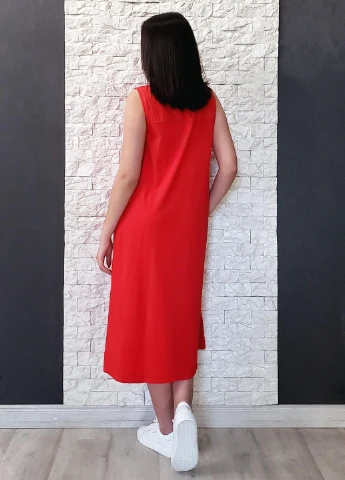 Красное кэжуал платье Wendy Trendy однотонное