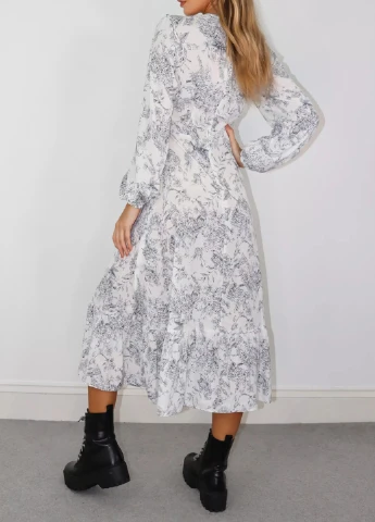 Сіра кежуал плаття, сукня Missguided з квітковим принтом