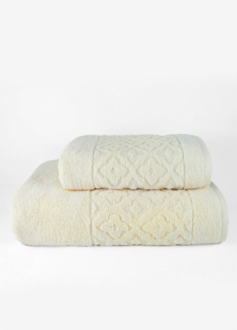 Полотенце махровое Lima, жаккардовое, с бордюром, кремовое, размер 50x90 см Bulgaria-Tex бежевый