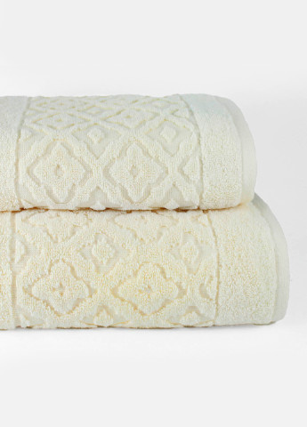 Полотенце махровое Lima, жаккардовое, с бордюром, кремовое, размер 50x90 см Bulgaria-Tex бежевый