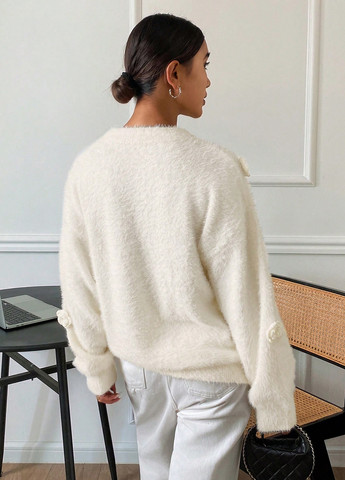 Молочный демисезонный джемпер джемпер SHEIN