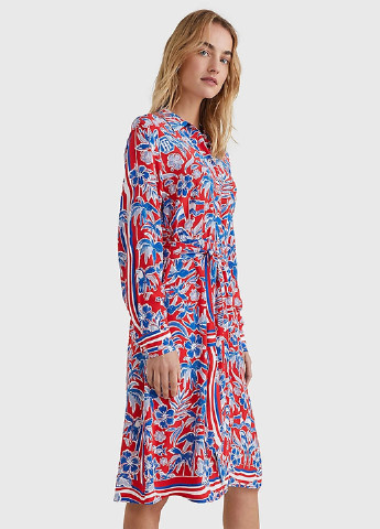 Комбинированное кэжуал платье рубашка Tommy Hilfiger с цветочным принтом