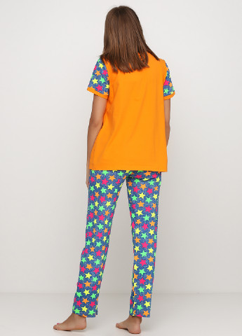 Персиковая всесезон пижама (футболка, брюки) Radda