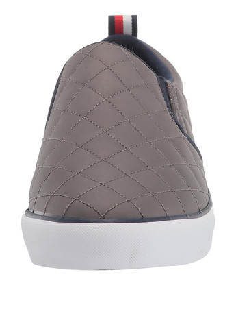 Серые слипоны Tommy Hilfiger с белой подошвой, с логотипом