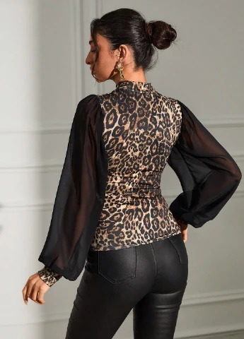 Комбинированная блуза SHEIN