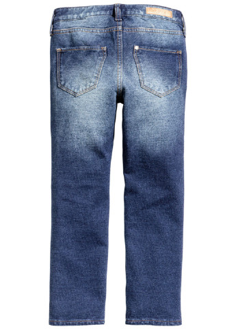 Синие демисезонные прямые джинсы H&M