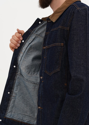 Темно-синяя демисезонная куртка No Brand