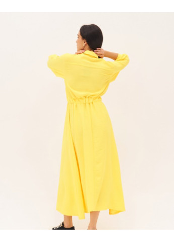 Желтое повседневный платье sa-169 m мятный ISSA PLUS однотонное