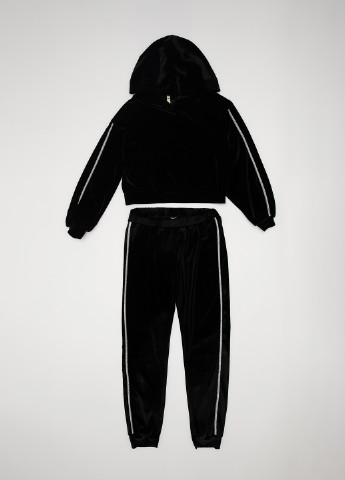 Черный демисезонный комплект(реглан, брюки) DeFacto