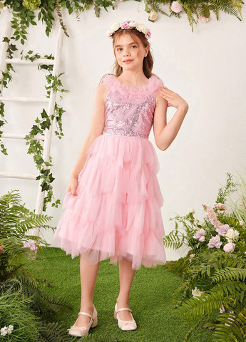 Рожевий літній костюм (топ, спідниця) SHEIN