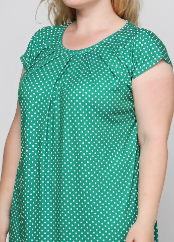 Зеленое кэжуал платье Ut в горошек