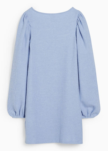 Голубое кэжуал платье Clockhouse однотонное