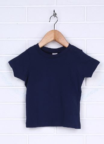 Синяя летняя футболка с коротким рукавом KOTON