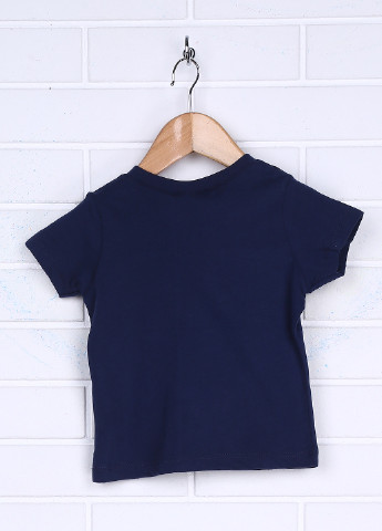Синяя летняя футболка с коротким рукавом KOTON