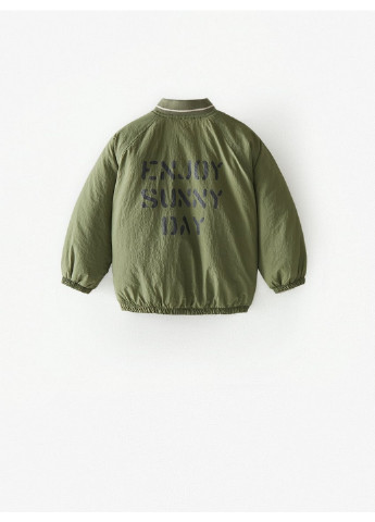 Оливковая (хаки) демисезонная куртка бомбер Zara
