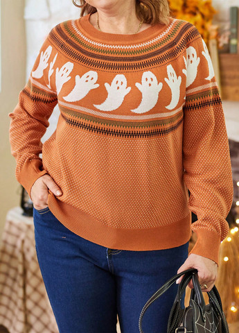 Оранжевый демисезонный джемпер джемпер SHEIN