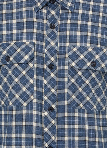 Индиго кэжуал рубашка в клетку Pierre Cardin