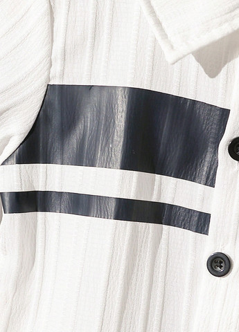 Чорно-білий демісезонний комплект (сорочка, штани) SHEIN