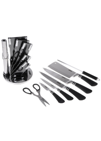 NS21SETKN / BK Набір ножів з підставкою (8 предм.) Lora чорний,