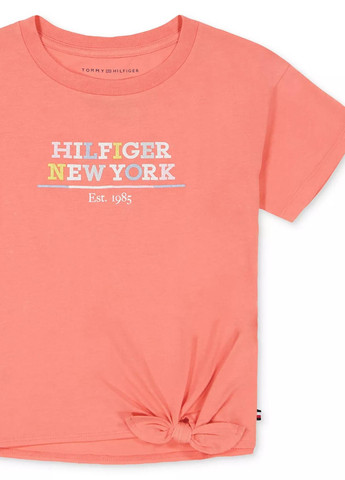 Оранжевая летняя футболка Tommy Hilfiger