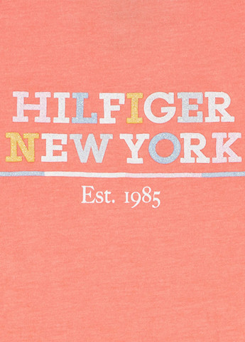 Оранжевая летняя футболка Tommy Hilfiger