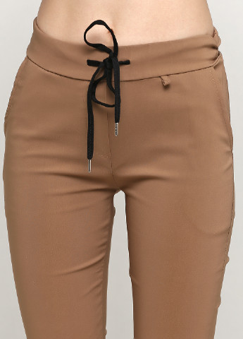 Светло-коричневые кэжуал демисезонные зауженные брюки Made in Italy