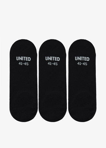 Чорні шкарпетки (3 пари) UNITED4 однотонні (329148612)