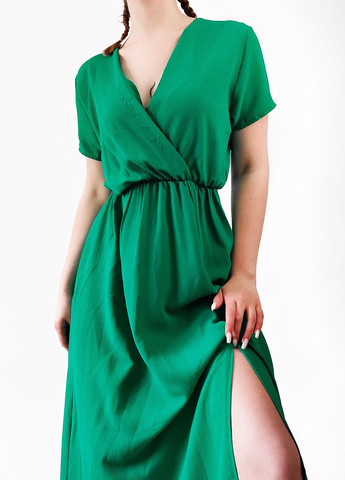 Зелена кежуал сукня кльош Boohoo однотонна