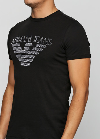 Черная футболка Armani
