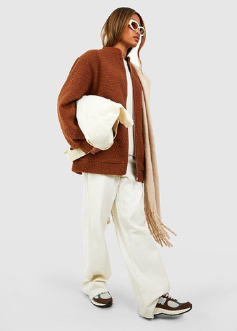 Коричневая демисезонная куртка Boohoo