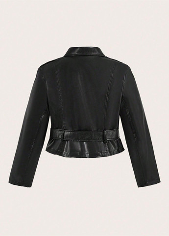 Чорна демісезонна куртка косуха SHEIN