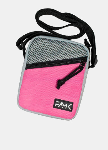 Сумка через плечо МСR4 розовая/серая Famk (254196441)