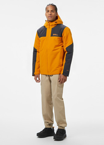 Желтая демисезонная куртка Jack Wolfskin JASPER INS JKT M