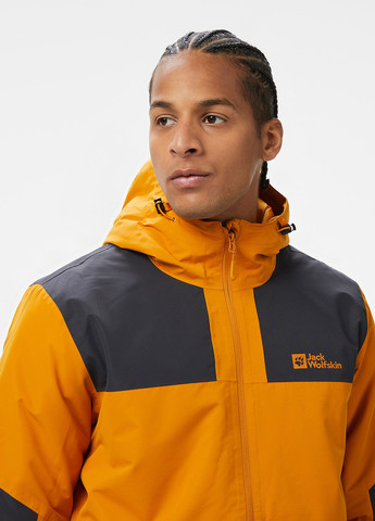 Желтая демисезонная куртка Jack Wolfskin JASPER INS JKT M