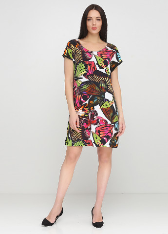 Комбинированное кэжуал платье Ciolla с абстрактным узором