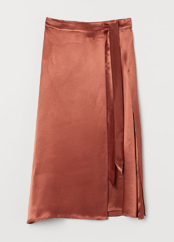 Терракотовая кэжуал юбка H&M на запах